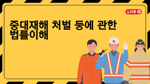 중대재해 처벌 등에 관한 법률 이해